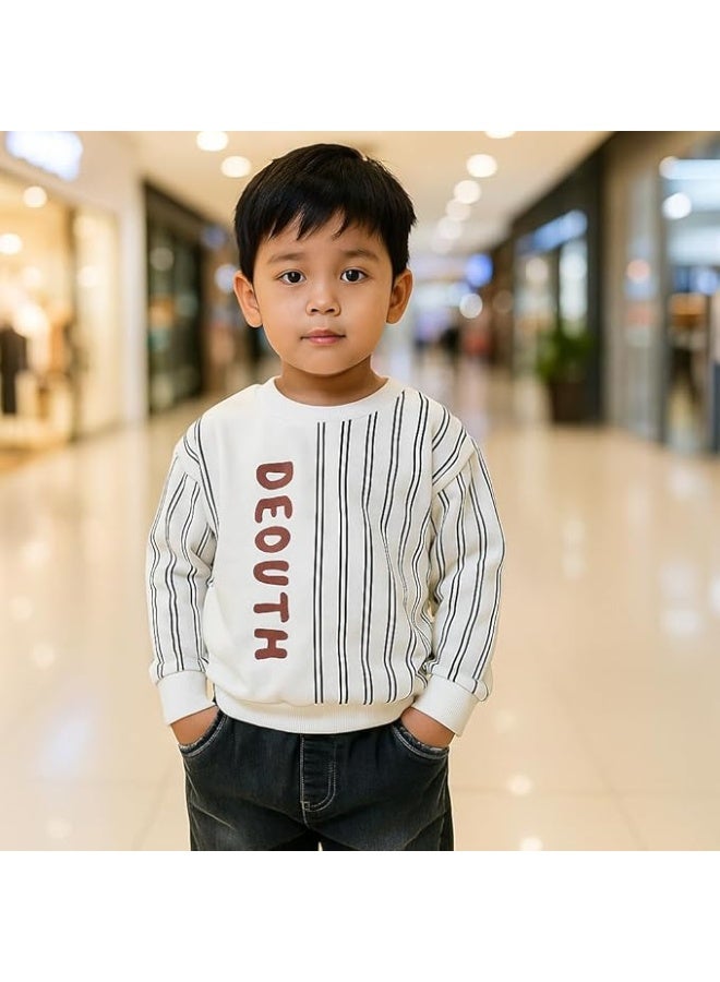 MINIIMODZ MINII MODZ DEOUTN Name Print Stripes Design Pant & Full Sleeve Shirt Set for Boys | Pant Top Set for Boy | Best Gift for Diwali & Festivals - Image 5